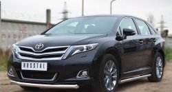 14 849 р. Защита порогов из круглой трубы диаметром 63 мм Russtal Toyota Venza GV10 рестайлинг (2012-2016) (Защита порогов с со скосами на торцах (вариант 1))  с доставкой в г. Омск. Увеличить фотографию 4