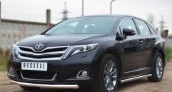 14 849 р. Защита порогов из круглой трубы диаметром 63 мм Russtal Toyota Venza GV10 рестайлинг (2012-2016) (Защита порогов с со скосами на торцах (вариант 1))  с доставкой в г. Омск. Увеличить фотографию 7