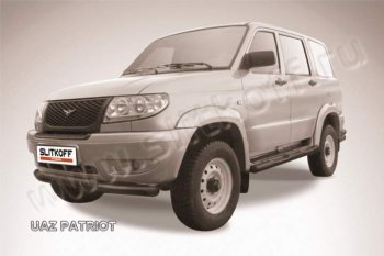 Защита переднего бампер Slitkoff Уаз (uaz) Патриот (Patriot)  3163 5 дв. (2005-2013) 3163 5 дв. дорестайлинг