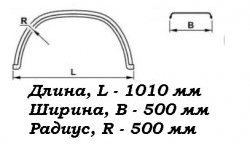 1 559 р. Крыло К-500 Fuso (круглое) Master-Plast КамАЗ 4308 дорестайлинг (2003-2010)  с доставкой в г. Омск. Увеличить фотографию 2