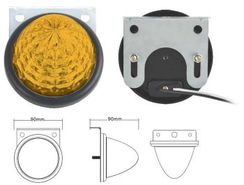 Универсальный поворотник диодный SAT (12V/24V желтый) Ford Focus 2 универсал рестайлинг (2007-2011) ()