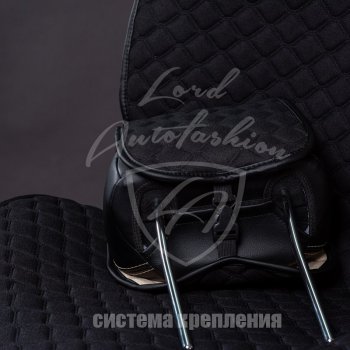 2 899 р. Универсальная накидка на сиденья Lord Autofashion Кристалл (трикотаж, 2 места) Li L7 (2022-2024) (Красный)  с доставкой в г. Омск. Увеличить фотографию 7