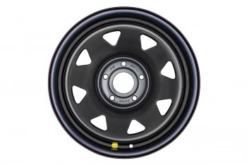 8 449 р. Штампованый диск OFF-ROAD Wheels (усиленный, треугольник мелкий) 8.0x17   (Цвет: черный)  с доставкой в г. Омск. Увеличить фотографию 2