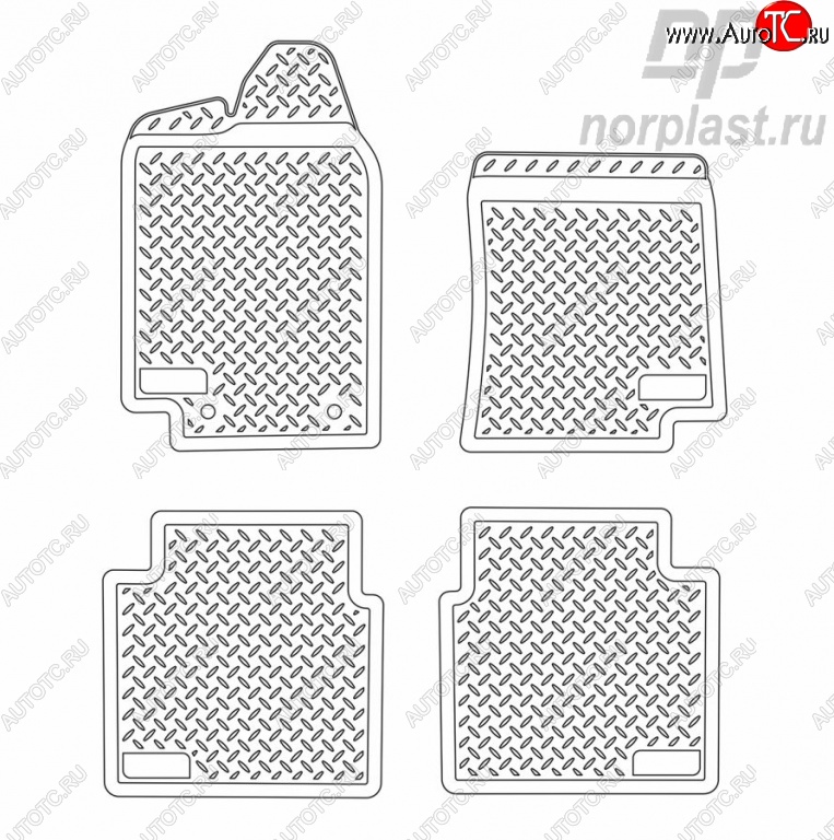 1 539 р. Комплект ковриков в салон Norplast-эконом  Лада 2101 - 2107  с доставкой в г. Омск