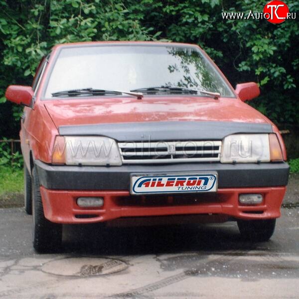 499 р. Накладка на передний бампер Aileron Лада 2108 (1984-2003) (Неокрашенная)  с доставкой в г. Омск