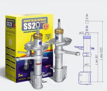 11 399 р. Амортизаторы передние SS20  Лада Приора ( 2172,  21728,  2170,  2171) (2008-2018) хэтчбек дорестайлинг, купе дорестайлинг, купе рестайлинг, седан рестайлинг, универсал рестайлинг, хэтчбек рестайлин (Шоссе - жесткая подвеска для езды на большой скорости)  с доставкой в г. Омск. Увеличить фотографию 1