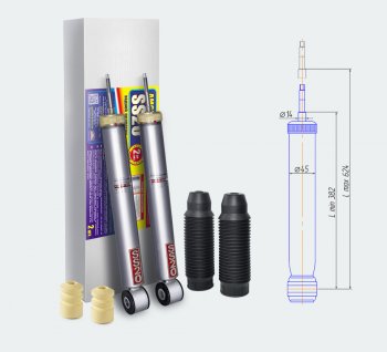 7 849 р. Амортизаторы задние усиленные SS20  Лада Ларгус (2012-2024) дорестайлинг R90, рестайлинг R90 (Комфорт-Оптима)  с доставкой в г. Омск. Увеличить фотографию 1