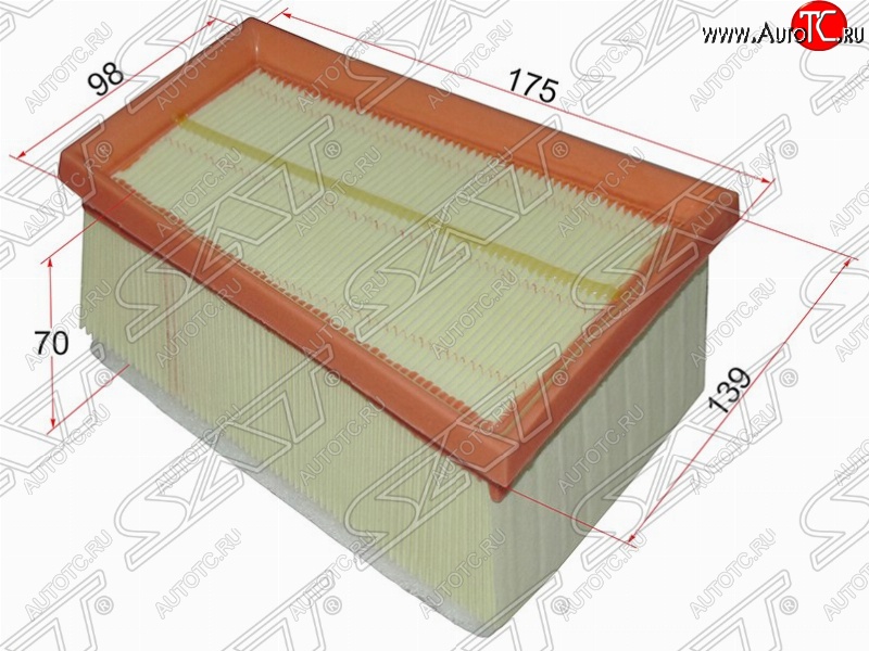 329 р. Фильтр воздушный двигателя SAT (139х175х70 mm)  Nissan Almera (G15), Kubistar, Primastar, Terrano (D10), Renault Clio (CB,  BB), Duster (HS), Espace (4), Kangoo (KC,  KW0), Laguna (2 X74), Megane (BA,DA,LA,  LA,  BA,LA,  седан,  хэтчбэк 5 дв.,  универсал), Sandero ((B8)), Sandero Stepway ((B8)), Scenic (1), Trafic (X83), Лада Ларгус  с доставкой в г. Омск