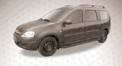 19 349 р. Алюминиевые пороги Slitkoff Optima Black  Лада Ларгус (2012-2024) дорестайлинг R90, рестайлинг R90  с доставкой в г. Омск. Увеличить фотографию 2