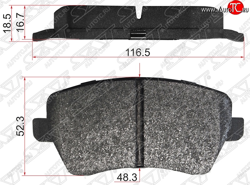 1 049 р. Колодки тормозные SAT (передние) Лада Ларгус дорестайлинг R90 (2012-2021)  с доставкой в г. Омск