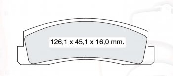 719 р. Колодка переднего дискового тормоза DAFMI (SM) Chevrolet Niva 2123 дорестайлинг (2002-2008)  с доставкой в г. Омск. Увеличить фотографию 3