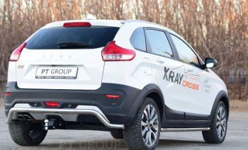 13 999 р. Защита порогов вогнутая Petroil Tuning (Ø51 мм) Лада XRAY Cross (2018-2022) (Нержавеющая полированная сталь)  с доставкой в г. Омск. Увеличить фотографию 2