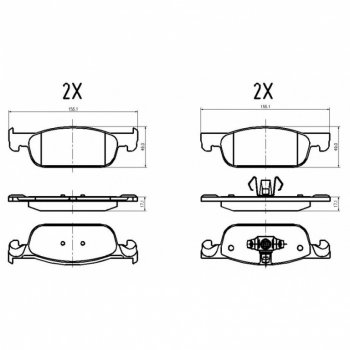 1 679 р. Передние тормозные колодки Trialli  Renault Clio (KR,  CR,  BR,  BH98), Logan (1,  2), Logan Stepway, Sandero ((B8)), Sandero Stepway ((B8)), Лада XRAY  с доставкой в г. Омск. Увеличить фотографию 1