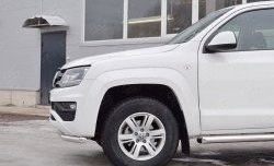 13 999 р. Защита переднего бампера (Ø63 мм, нержавейка) SLITKOFF  Volkswagen Amarok (2016-2022) рестайлинг  с доставкой в г. Омск. Увеличить фотографию 4