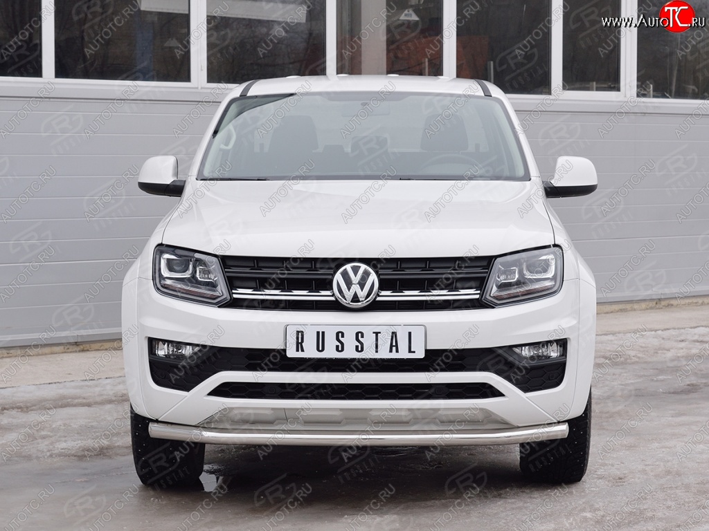 13 999 р. Защита переднего бампера (Ø63 мм, нержавейка) SLITKOFF  Volkswagen Amarok (2016-2022) рестайлинг  с доставкой в г. Омск