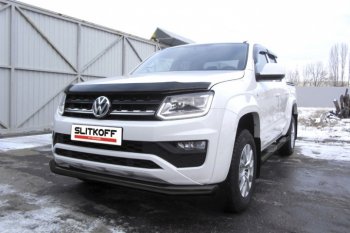 Защита переднего бампер Slitkoff Volkswagen (Волксваген) Amarok (Амарок) (2016-2022) рестайлинг