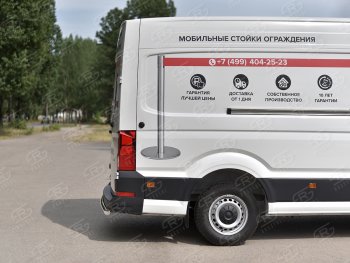 14 749 р. Защита заднего бампера (Ø63 мм, нержавейка) Russtal Volkswagen Crafter 2 (2017-2024)  с доставкой в г. Омск. Увеличить фотографию 2