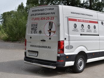 15 999 р. Защита заднего бампера (Ø76 мм, нержавейка) Russtal Volkswagen Crafter 2 (2017-2024)  с доставкой в г. Омск. Увеличить фотографию 3