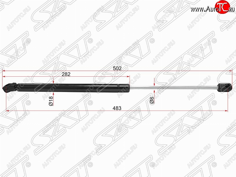 669 р. Газовый упор крышки багажника SAT  Volkswagen Golf ( 5,  6) (2003-2014) хэтчбэк, хэтчбэк 5 дв.  с доставкой в г. Омск