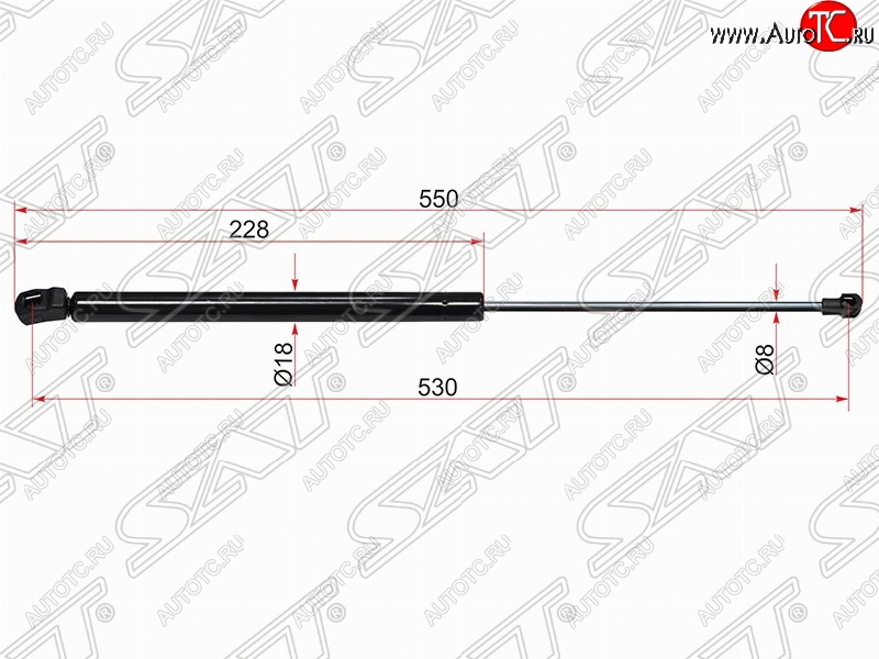 549 р. Газовый упор крышки багажника SAT  Volkswagen Golf  7 (2012-2017) дорестайлинг, хэтчбэк 5 дв.  с доставкой в г. Омск