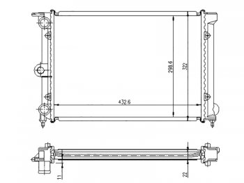 Радиатор двигателя SAT Volkswagen Golf 2 (1983-1992)