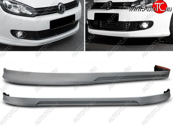 11 949 р. Накладка на передний бампер Votex Style Volkswagen Golf 6 хэтчбэк 5 дв. (2008-2014) (Неокрашенная)  с доставкой в г. Омск