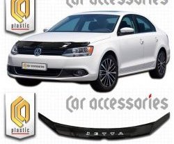 Дефлектор капота CA Plastic Volkswagen (Волксваген) Jetta (Джетта)  A6 (2011-2015) A6 седан дорестайлинг