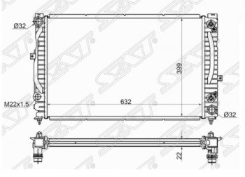 Радиатор SAT (АКПП, 2.5/2.6/2.8) Volkswagen Passat B5.5 универсал рестайлинг (2000-2005)