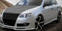 7 799 р. Накладка на передний бампер CT Volkswagen Passat B6 седан (2005-2011) (Неокрашенная)  с доставкой в г. Омск. Увеличить фотографию 1