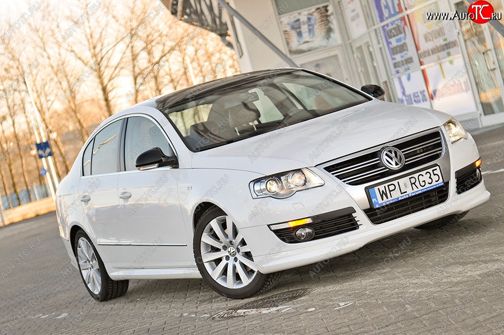 3 449 р. Накладка на передний бампер R-Line Volkswagen Passat B6 универсал (2005-2010)  с доставкой в г. Омск