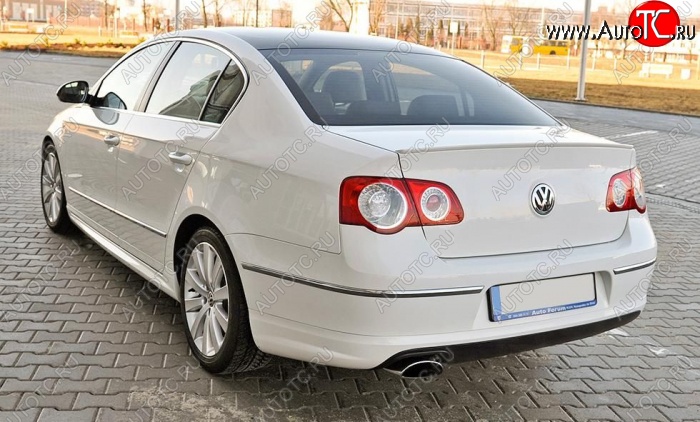 3 449 р. Лип спойлер R-LINE STYLE Volkswagen Passat B6 седан (2005-2011) (Неокрашенный)  с доставкой в г. Омск