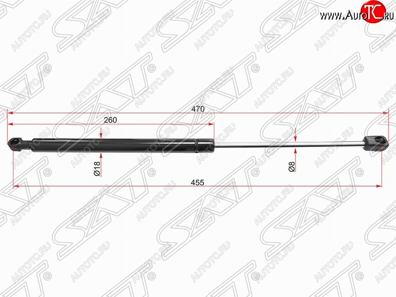 679 р. Газовый упор крышки багажника SAT  Volkswagen Passat  B6 (2005-2010) универсал  с доставкой в г. Омск