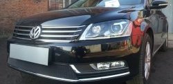 1 469 р. Сетка на бампер Russtal (черная) Volkswagen Passat B7 седан (2010-2015)  с доставкой в г. Омск. Увеличить фотографию 2