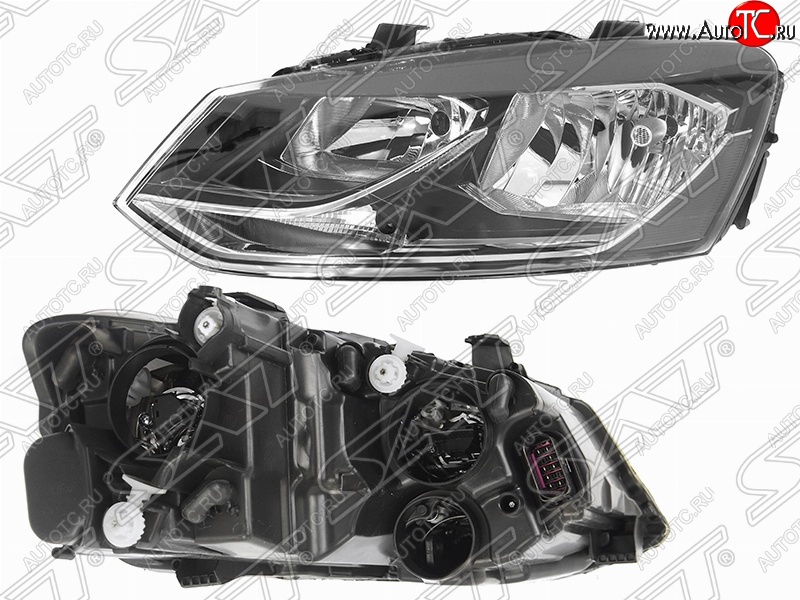 5 949 р. Левая фара SAT  Volkswagen Polo  5 (2015-2020) седан рестайлинг  с доставкой в г. Омск