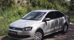 1 629 р. Реснички на фары RA Volkswagen Polo 5 хэтчбек дорестайлинг (2009-2015) (Неокрашенные)  с доставкой в г. Омск. Увеличить фотографию 4