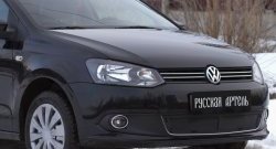 2 059 р. Защитная сетка решетки переднего бампера РА (Highline)  Volkswagen Polo  5 (2009-2015) хэтчбек дорестайлинг  с доставкой в г. Омск. Увеличить фотографию 1