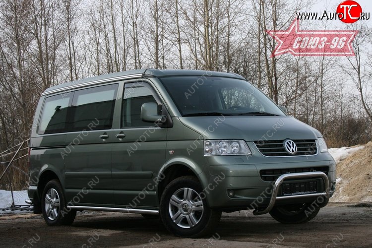 12 959 р. Защита переднего бампера Souz-96 (d60) Volkswagen Transporter T5 рестайлинг (2009-2015)  с доставкой в г. Омск