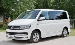 11 999 р. Защита переднего бампера (Ø63 мм, нержавейка) Russtal Volkswagen Transporter T6 дорестайлинг (2015-2019)  с доставкой в г. Омск. Увеличить фотографию 3