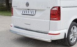 13 899 р. Защита заднего бампера (Ø63 мм, нержавейка, длинная база) SLITKOFF  Volkswagen Caravelle  T6 - Transporter  T6  с доставкой в г. Омск. Увеличить фотографию 3