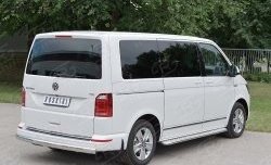 16 699 р. Защита заднего бампера (Ø75x42 мм, нержавейка, длинная база) Russtal Volkswagen Caravelle T6 дорестайлинг (2015-2019)  с доставкой в г. Омск. Увеличить фотографию 3