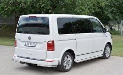 10 699 р. Защита заднего бампера (Ø42 мм, нержавейка, короткая база) SLITKOFF  Volkswagen Caravelle  T5 - Transporter ( T5,  T6)  с доставкой в г. Омск. Увеличить фотографию 3