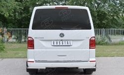 10 699 р. Защита заднего бампера (Ø42 мм, нержавейка, короткая база) SLITKOFF  Volkswagen Caravelle  T5 - Transporter ( T5,  T6)  с доставкой в г. Омск. Увеличить фотографию 4