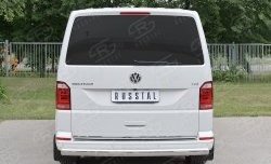 16 699 р. Защита заднего бампера (Ø75x42 мм, нержавейка, короткая база) Russtal Volkswagen Transporter T6 дорестайлинг (2015-2019)  с доставкой в г. Омск. Увеличить фотографию 2