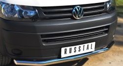 13 899 р. Одинарная защита переднего бампера диаметром 63 мм SLITKOFF Volkswagen Transporter T5 рестайлинг (2009-2015)  с доставкой в г. Омск. Увеличить фотографию 2