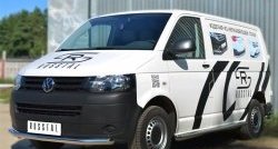 13 899 р. Одинарная защита переднего бампера диаметром 63 мм SLITKOFF Volkswagen Transporter T5 рестайлинг (2009-2015)  с доставкой в г. Омск. Увеличить фотографию 4