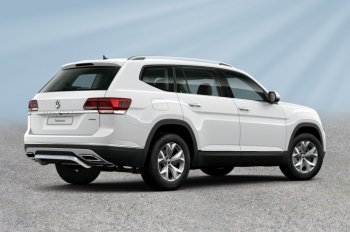 12 899 р. Защита заднего бампера Slitkoff (Ø 57 мм, скоба)  Volkswagen Teramont  CA1 (2016-2020) дорестайлинг (Нержавеющая сталь)  с доставкой в г. Омск. Увеличить фотографию 1