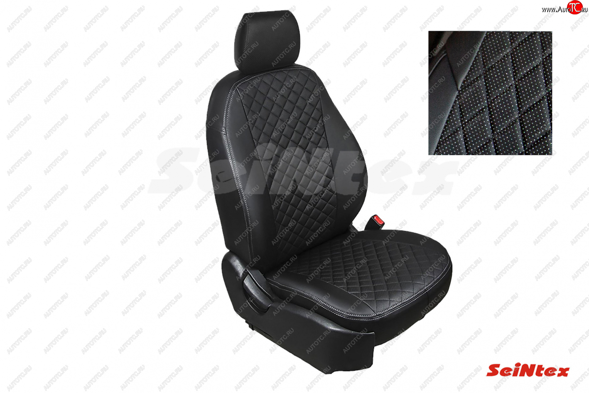 6 699 р. Чехлы для сидений Seintex Ромб (экокожа, Trend, передний подлокотник, airbag)  Volkswagen Tiguan  Mk2 (2016-2022) дорестайлинг, рестайлинг  с доставкой в г. Омск