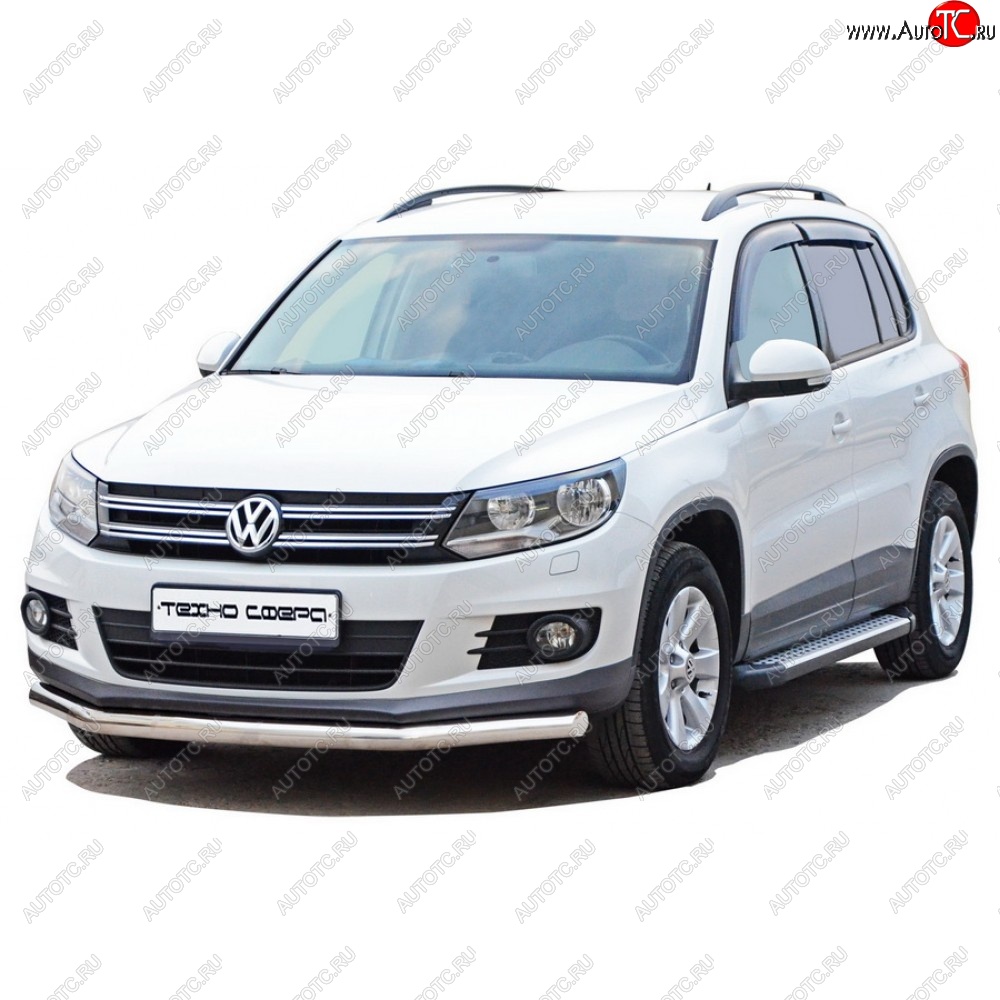 21 799 р. Порожки для ног Бумер (алюминий) Volkswagen Tiguan NF рестайлинг (2011-2017)  с доставкой в г. Омск