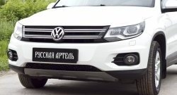 699 р. Реснички на фары RA Volkswagen Tiguan NF рестайлинг (2011-2017) (Неокрашенные)  с доставкой в г. Омск. Увеличить фотографию 6