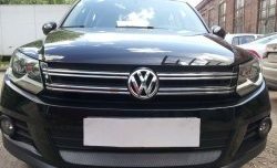 1 539 р. Сетка на бампер Sport&Style Russtal (хром)  Volkswagen Tiguan  NF (2011-2017) рестайлинг  с доставкой в г. Омск. Увеличить фотографию 1